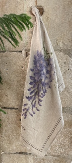 Linen tea towel "Glycine"