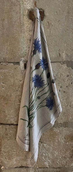 Linen tea towels "Bleuets"