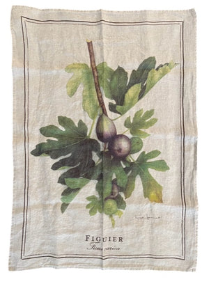 Linen tea towels "Figuier"