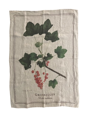 Linen tea towel "Redcurrant"