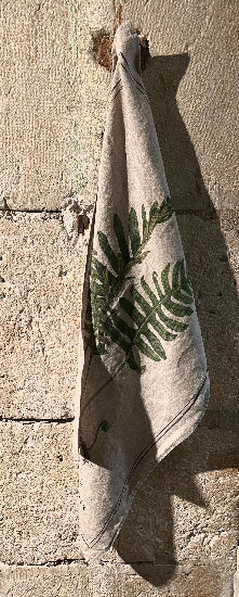 Linen tea towel "Fougère Réglisse des bois"