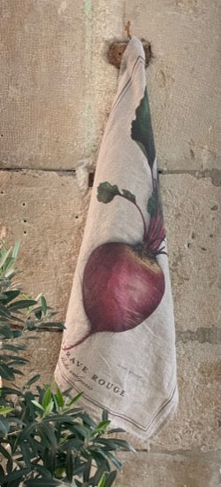 Linen tea towel "Betterave rouge"