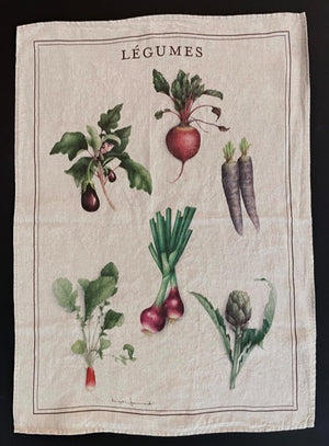 Linen tea towel "Légumes"
