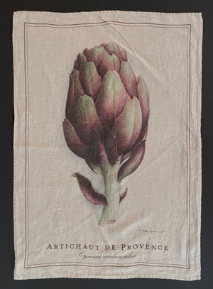 Linen tea towel "Artichaut de Provence"