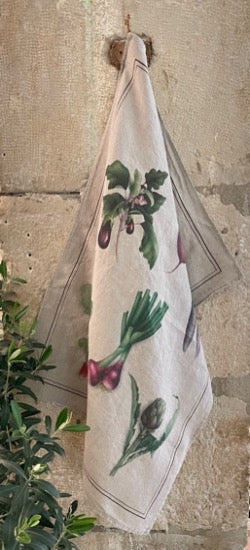 Linen tea towel "Légumes"