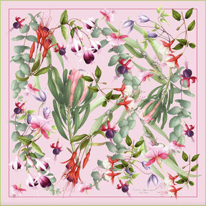 Silk Scarf - Senteurs australes - Pink