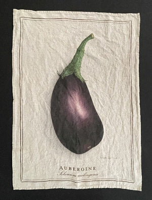 Linen tea towel "Eggplant"