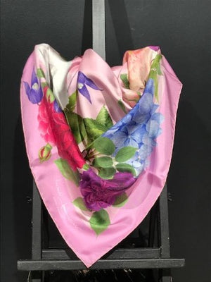 Silk scarf - Parterre - Pink