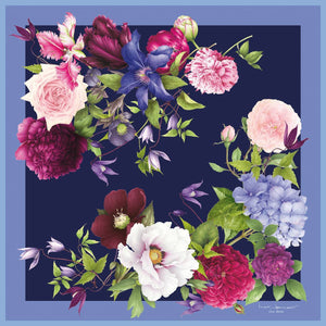 Silk scarf - Parterre -  Blue