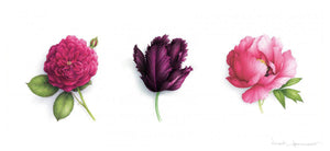Triptych of 3 flowers