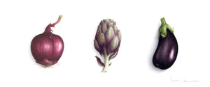 Triptych of 3 vegetables